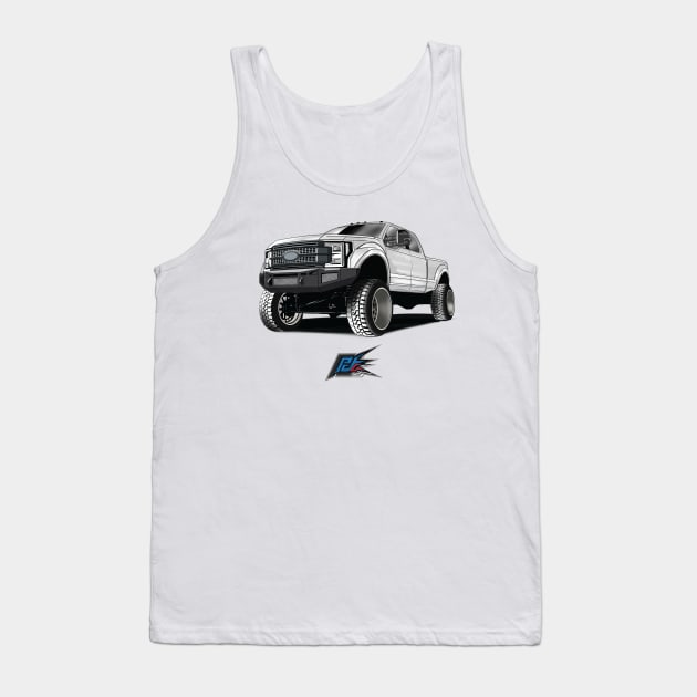 ford f250 hd truck white Tank Top by naquash